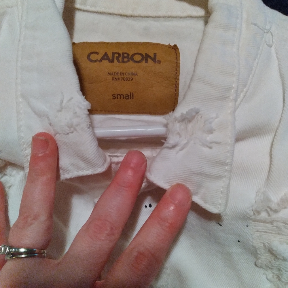 White Jean sleeveless jacket